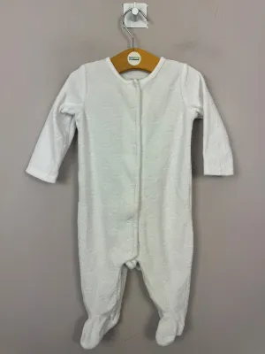 Mamas & Papas Cloud Velour Sleepsuit 3-6m