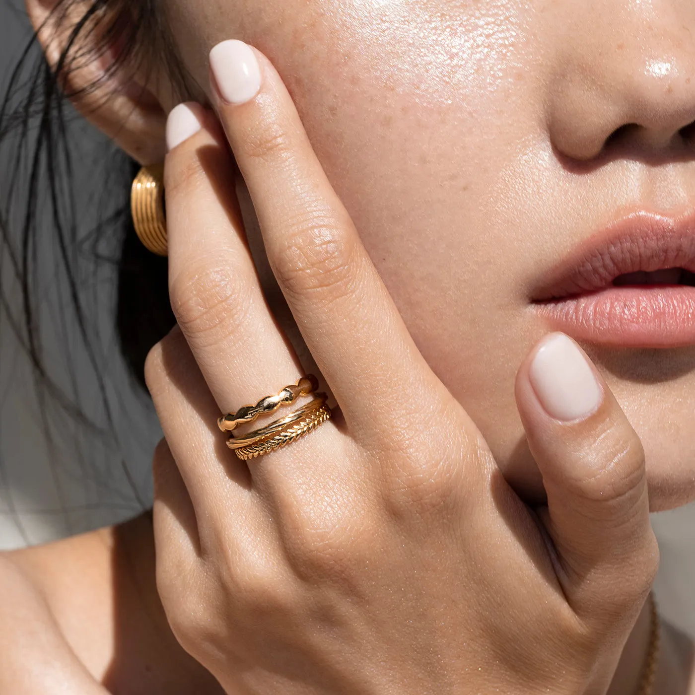 Mare Twisted Stacking Ring