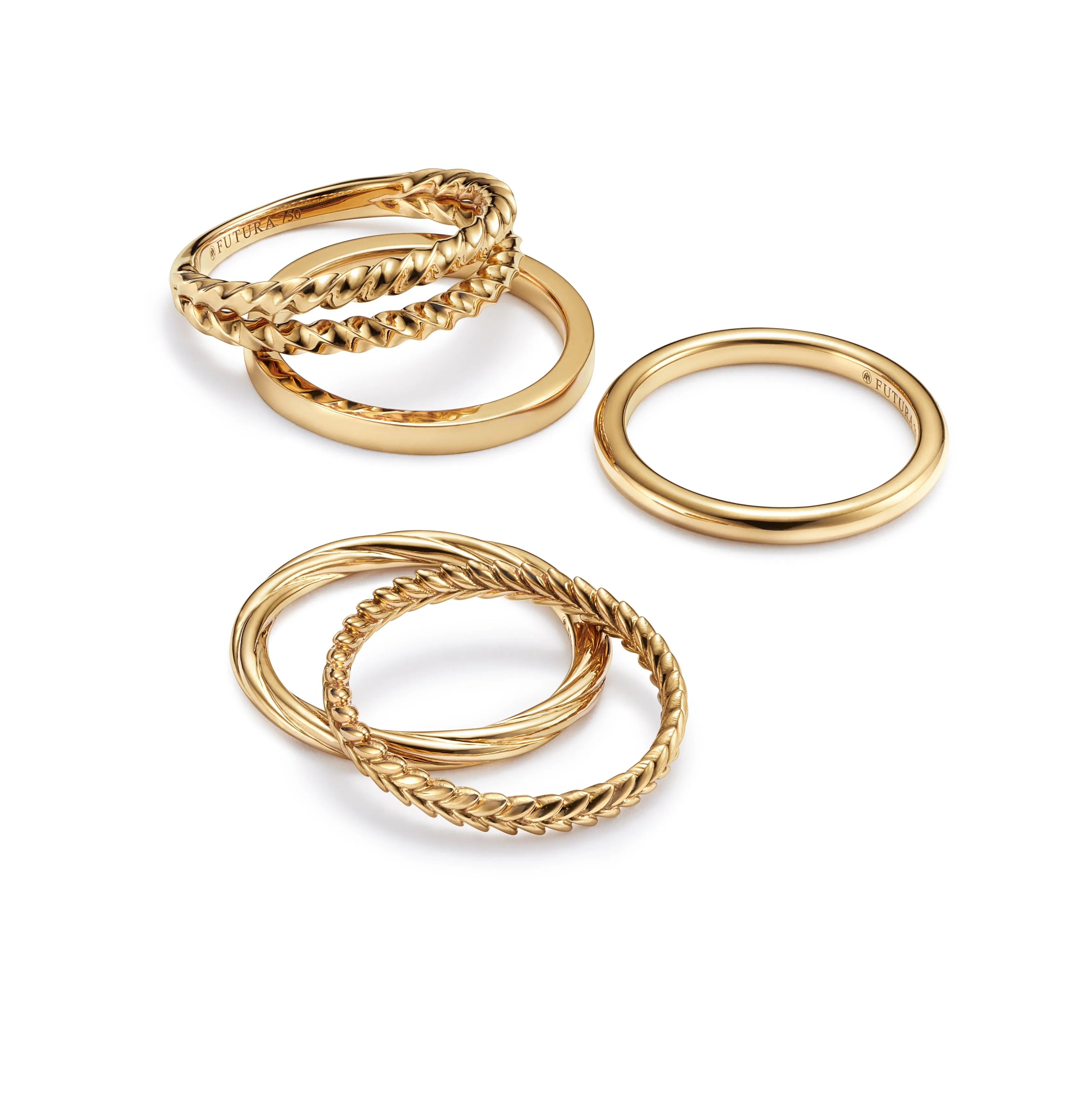 Mare Twisted Stacking Ring