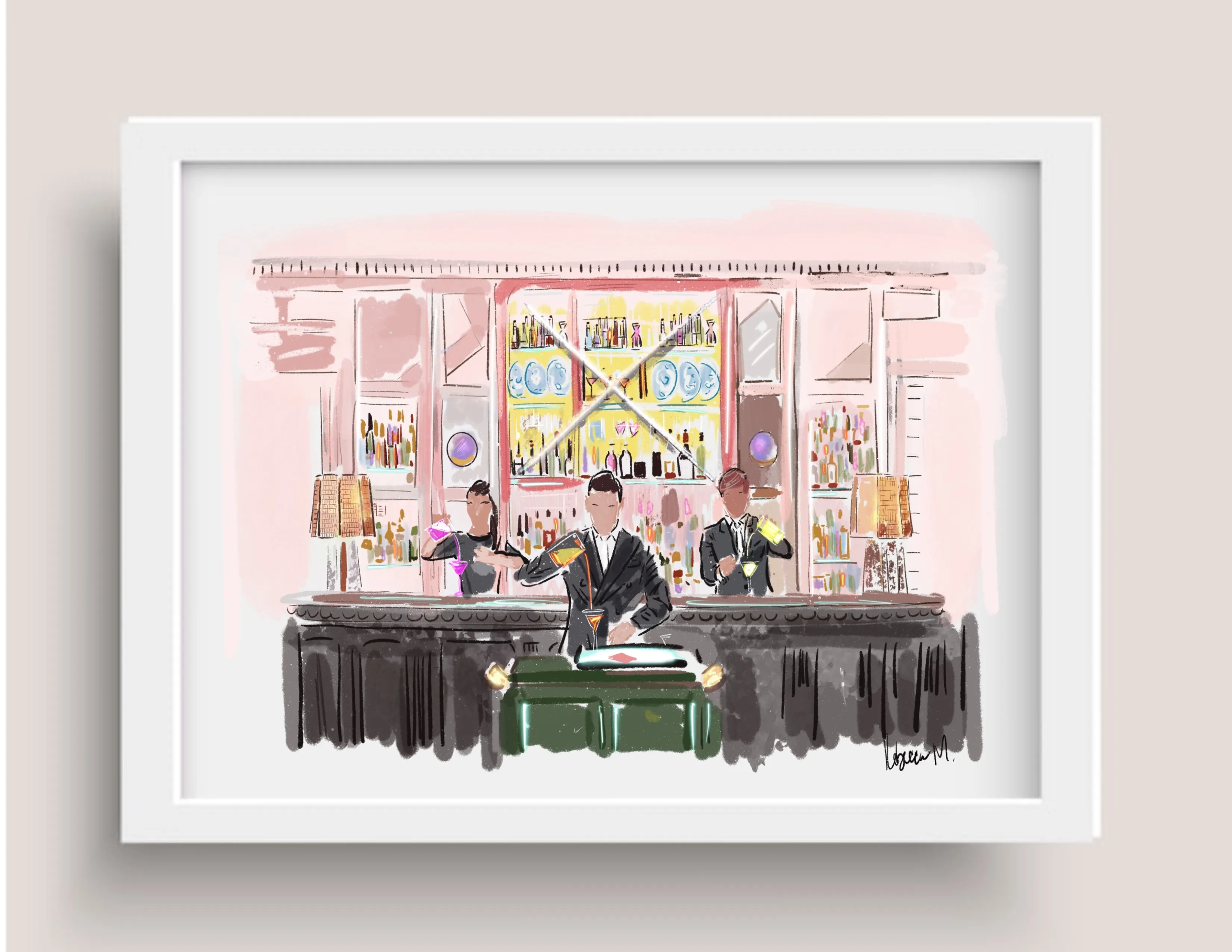 MARTINI O'CLOCK AT THE CONNAUGHT - Art Print