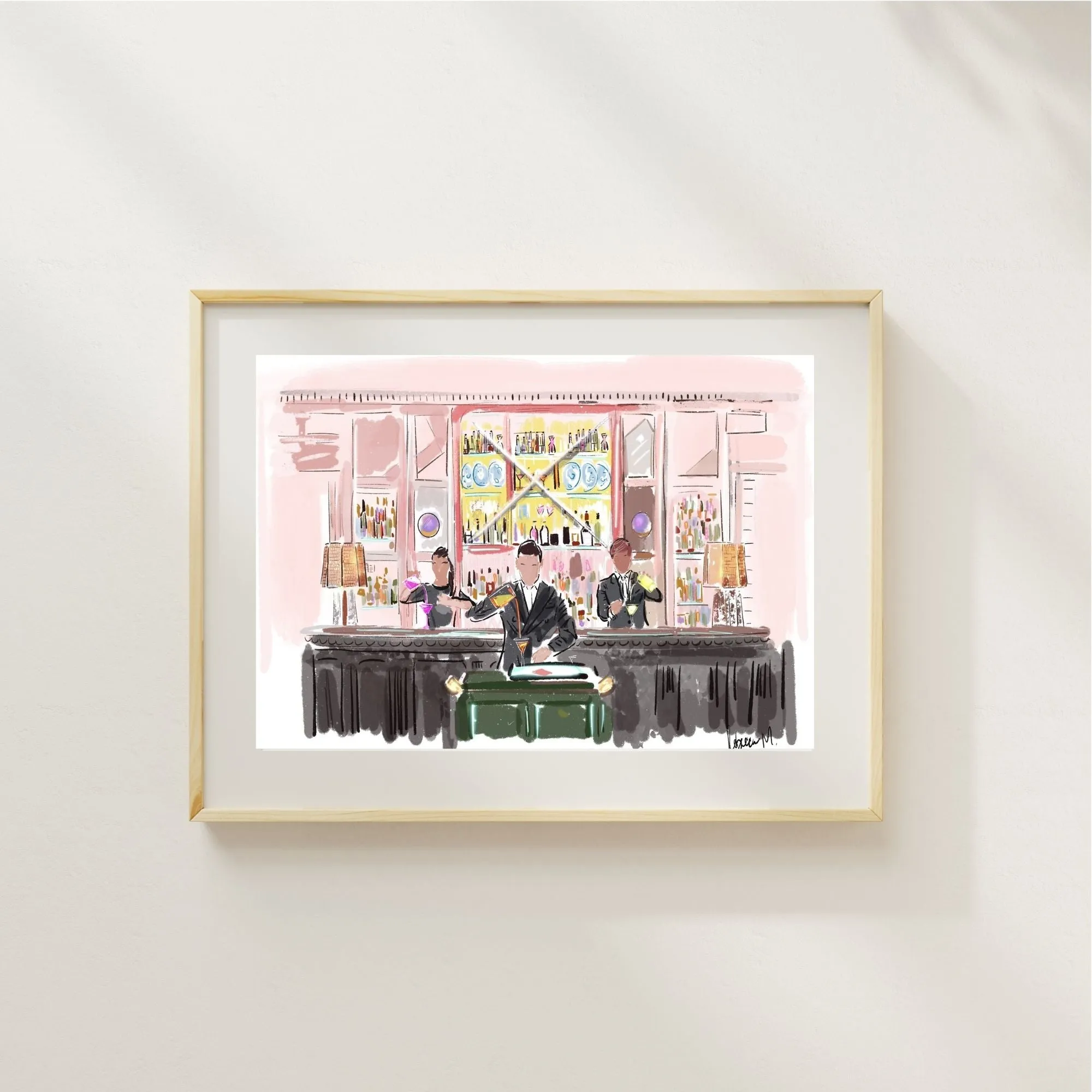 MARTINI O'CLOCK AT THE CONNAUGHT - Art Print