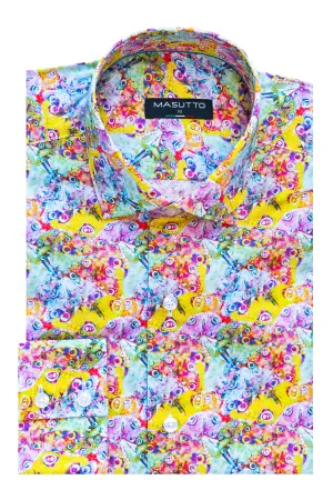 MASUTTO LAOS/08 LONG SLEEVE BUTTON DOWN SHIRT