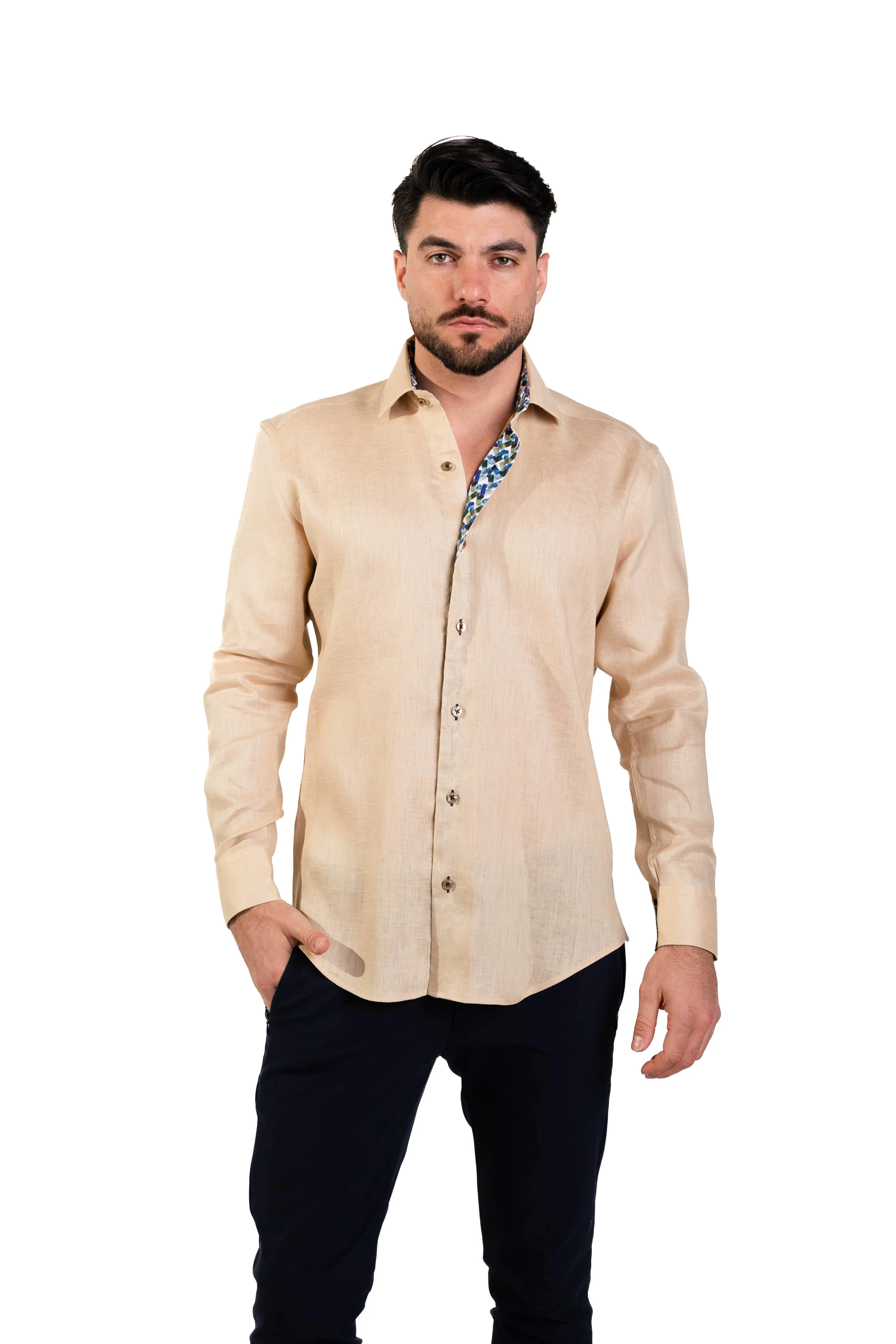 MASUTTO SAMUEL/49 LONG SLEEVE BUTTON DOWN SHIRT