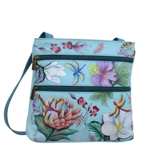 Medium Crossbody With Double Zip Pockets - 447