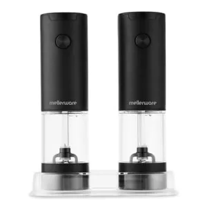 Mellerware Salt And Pepper Grinder Plastic Battery Operated Pulse Duo 26005