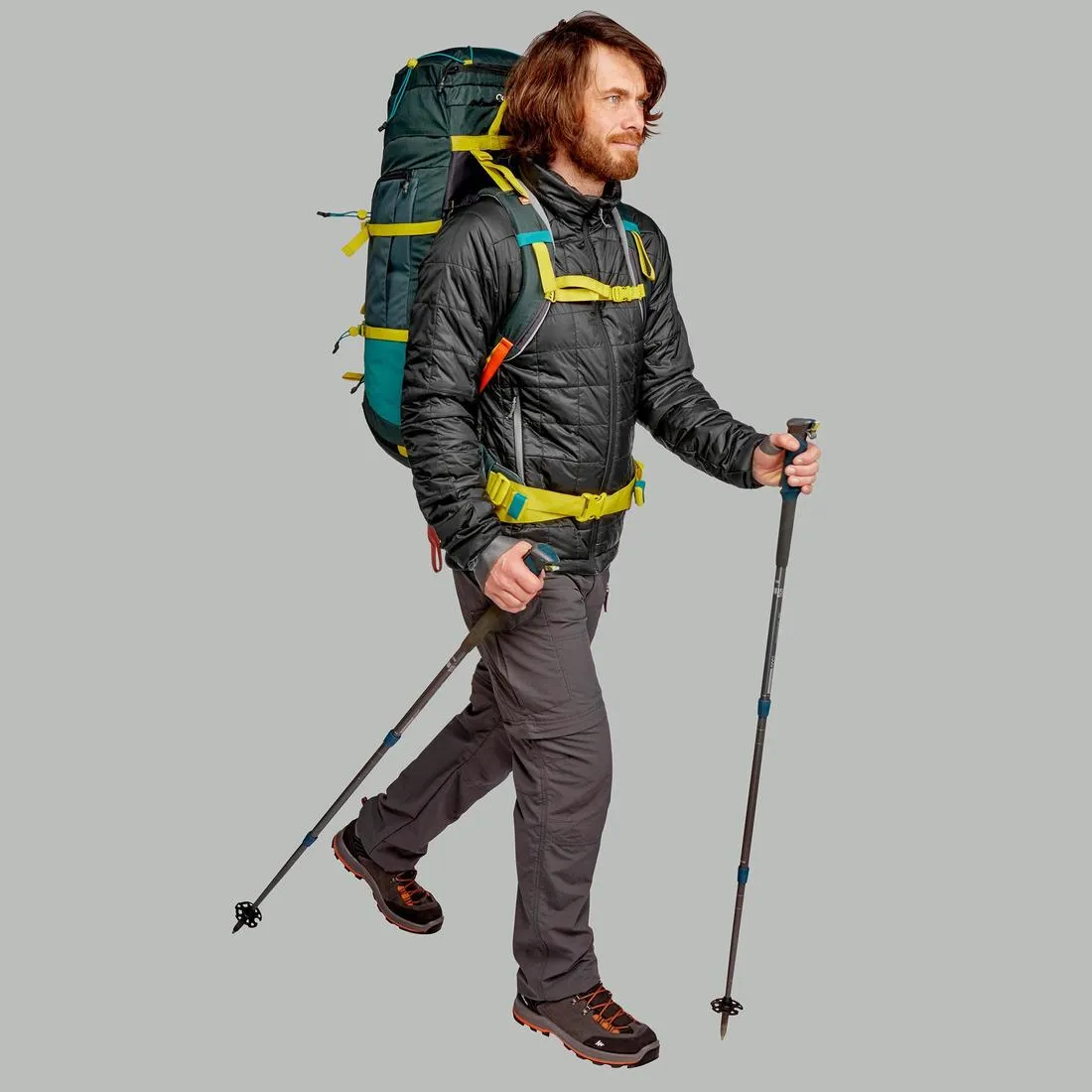 Men's Mountain Trekking Modular Trousers - TREK100 - Dark Grey