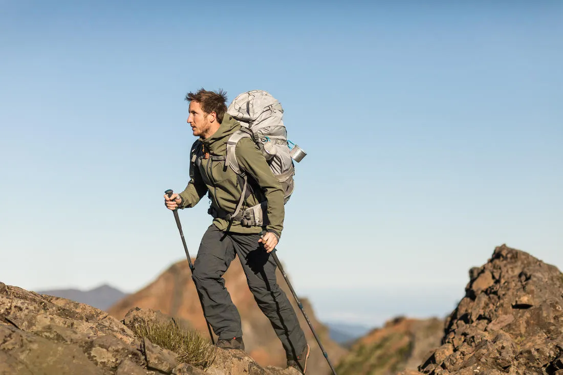 Men's Mountain Trekking Modular Trousers - TREK100 - Dark Grey