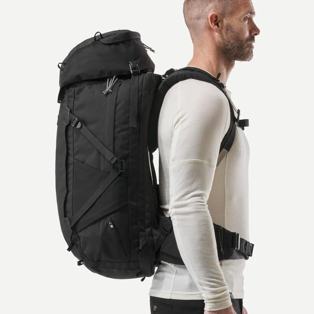 Men’s travel and trekking backpack with suitcase opening 50   6 L - Travel 900