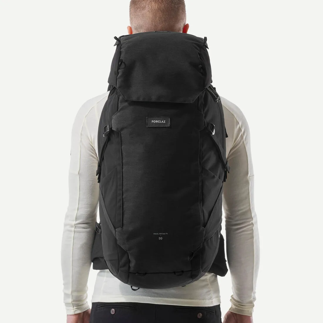 Men’s travel and trekking backpack with suitcase opening 50   6 L - Travel 900