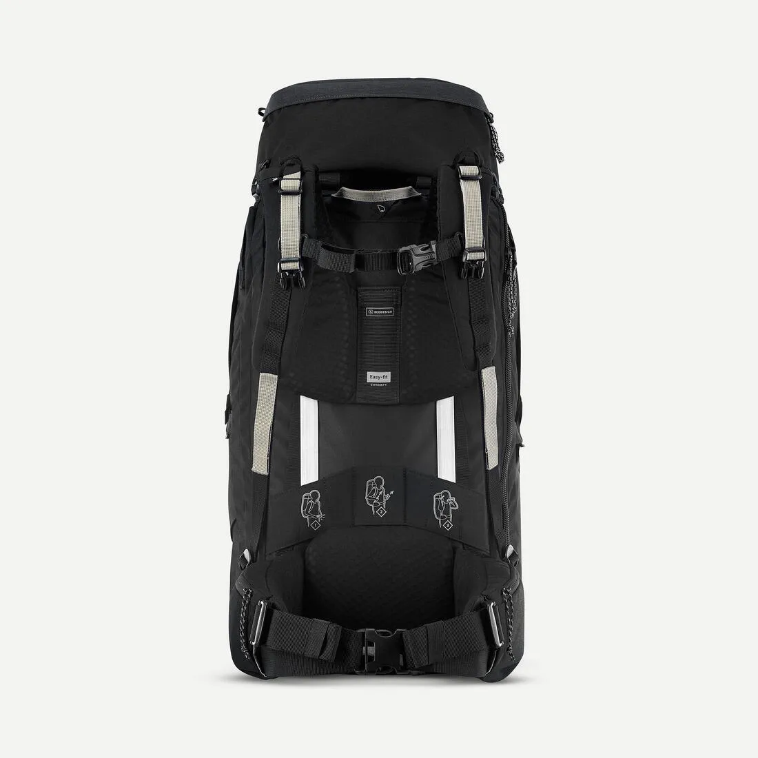 Men’s travel and trekking backpack with suitcase opening 50   6 L - Travel 900