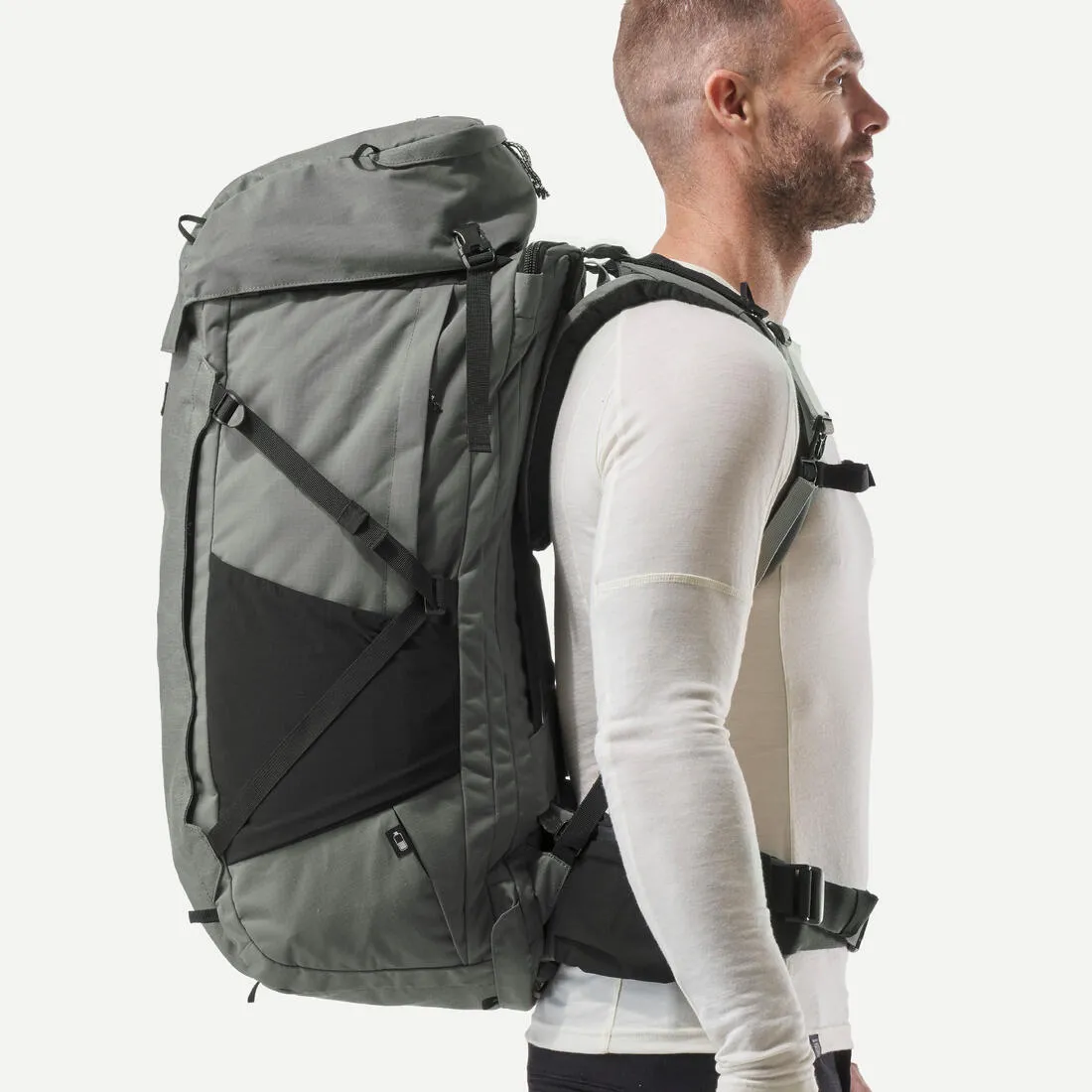 Men’s travel trekking rucksack with suitcase opening 70 6 litre - Travel 900