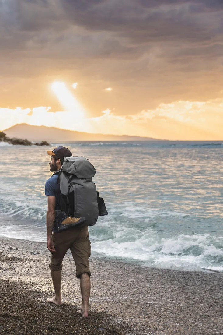 Men’s travel trekking rucksack with suitcase opening 70 6 litre - Travel 900