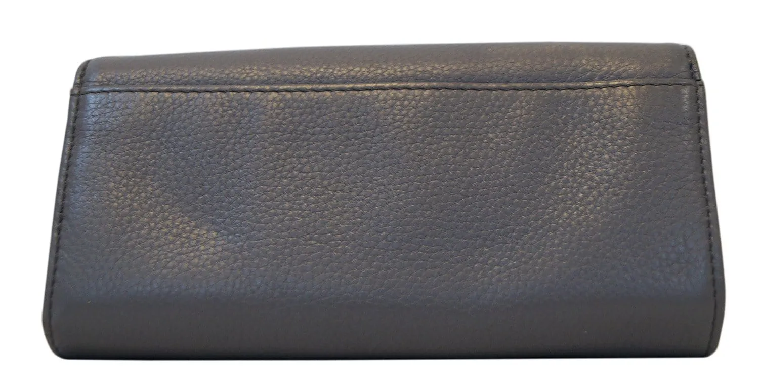 MICHAEL KORS Jet Set Slim Flap Gray Wallet - Sale