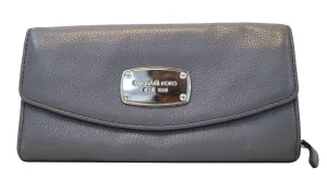 MICHAEL KORS Jet Set Slim Flap Gray Wallet - Sale