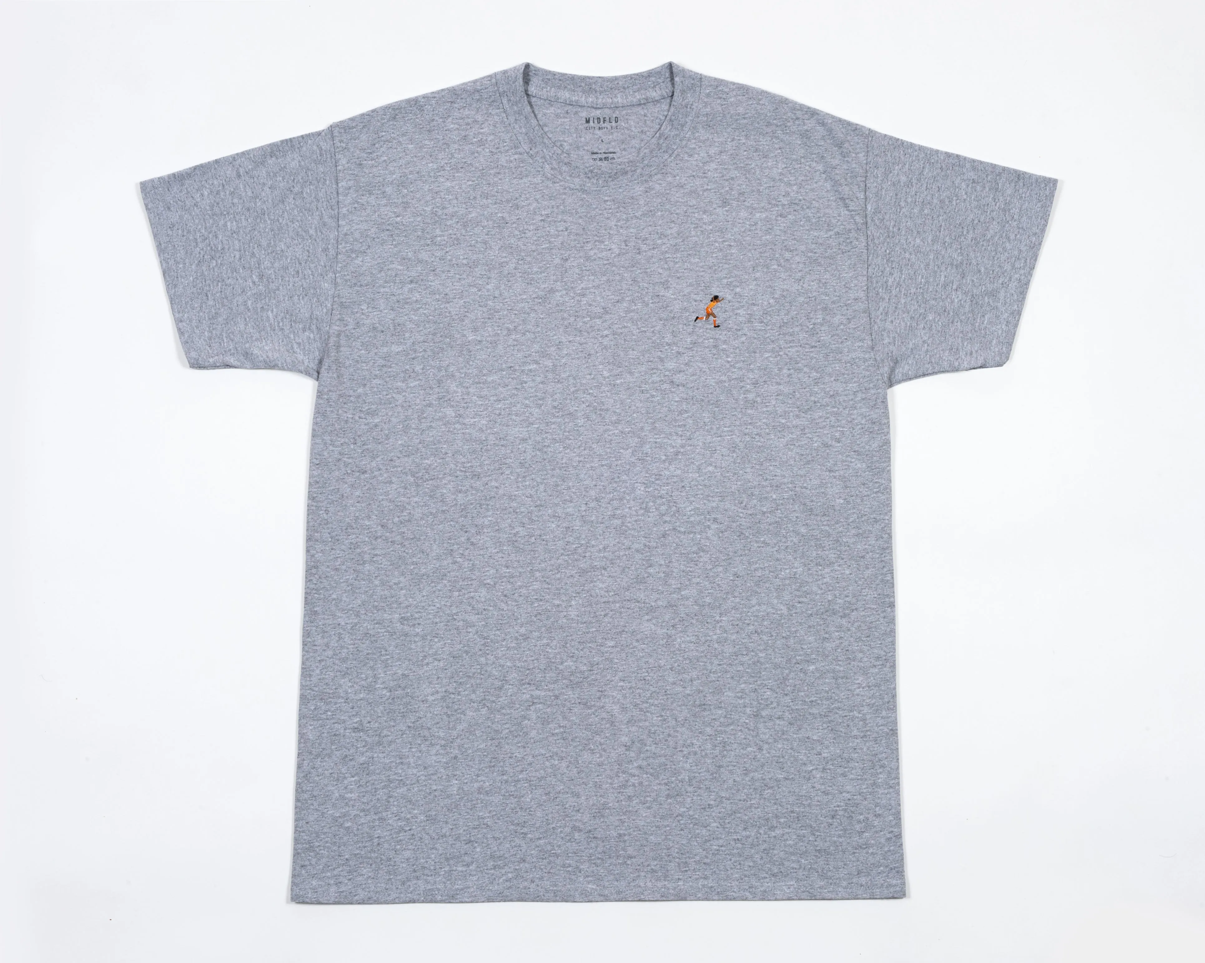 MIDFLD x CITY BOYS FC "Black Tulip" Embroidery Tee - Grey