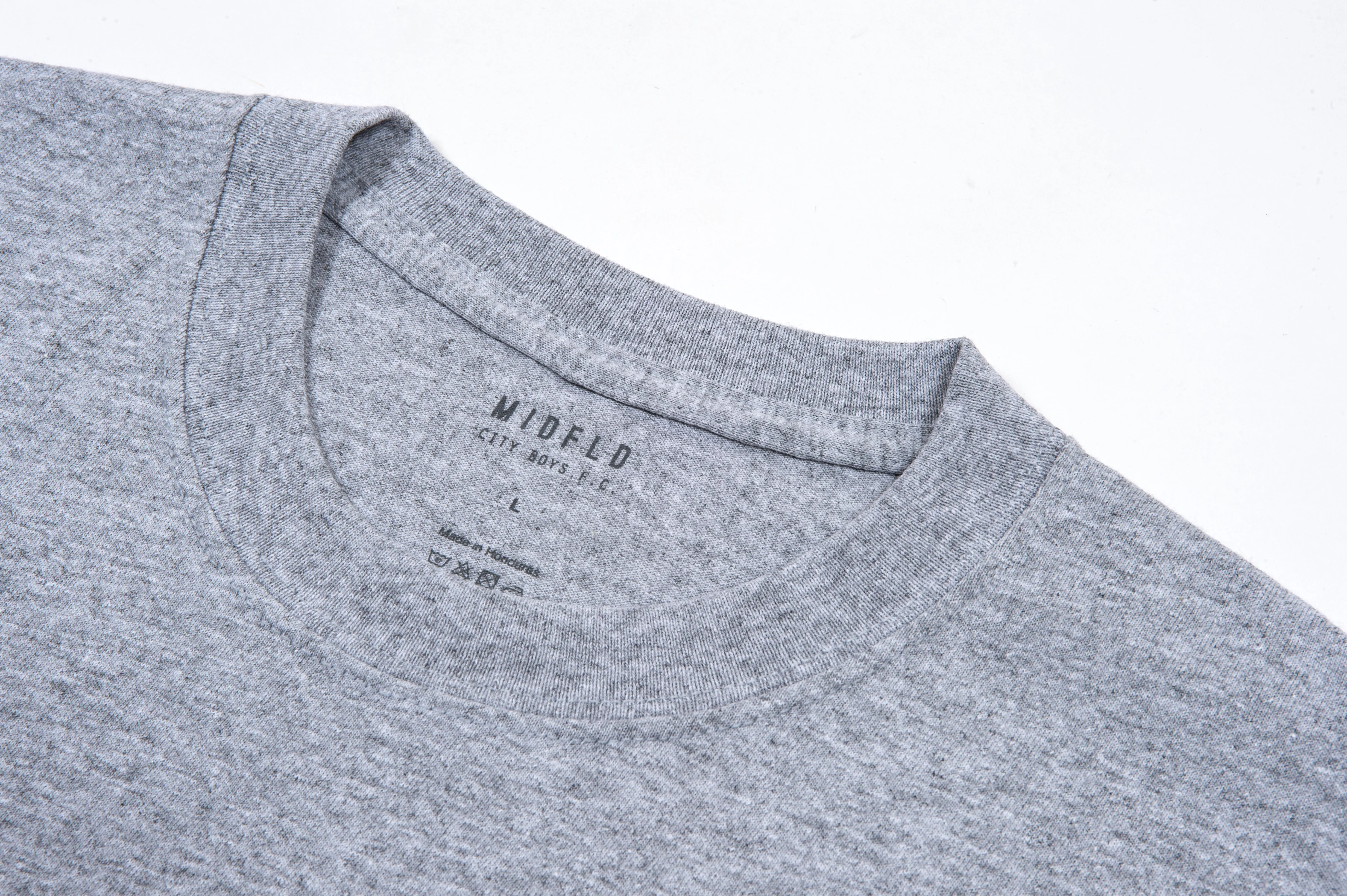 MIDFLD x CITY BOYS FC "Black Tulip" Embroidery Tee - Grey