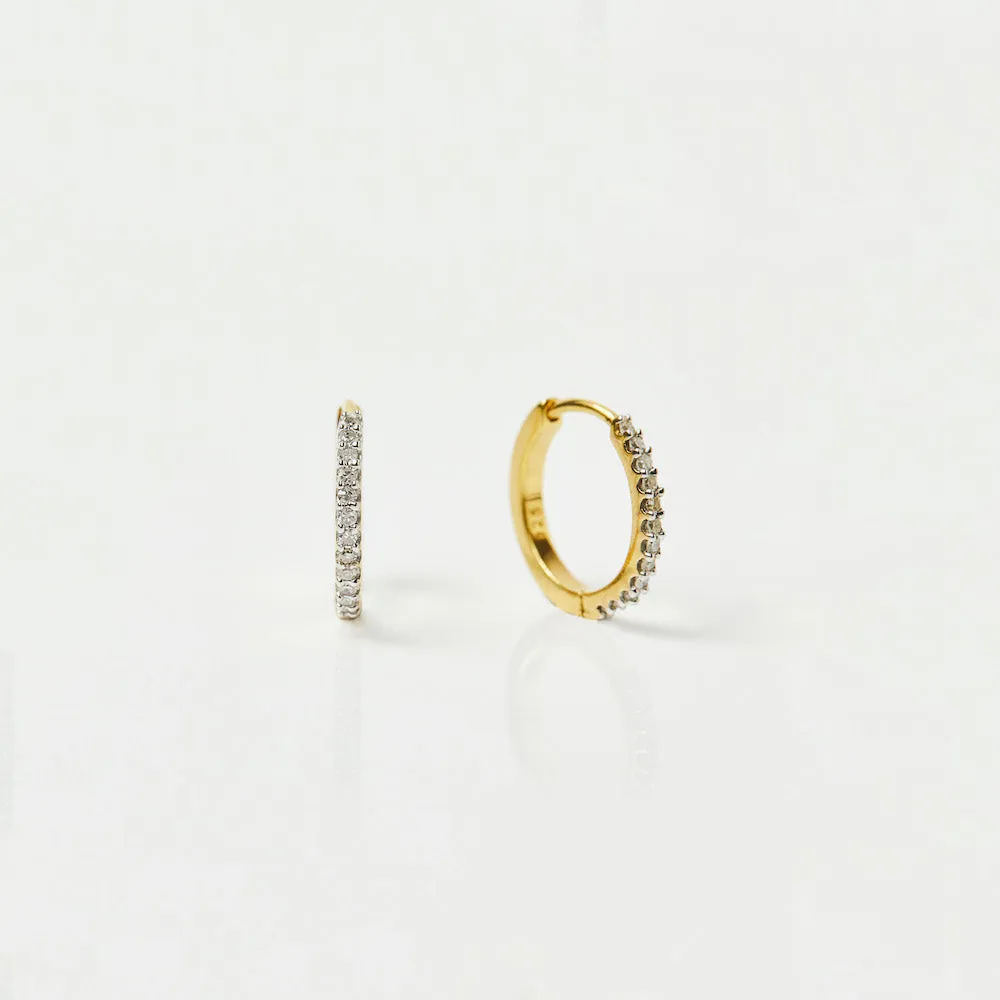 Mini Diamond Huggie Hoops