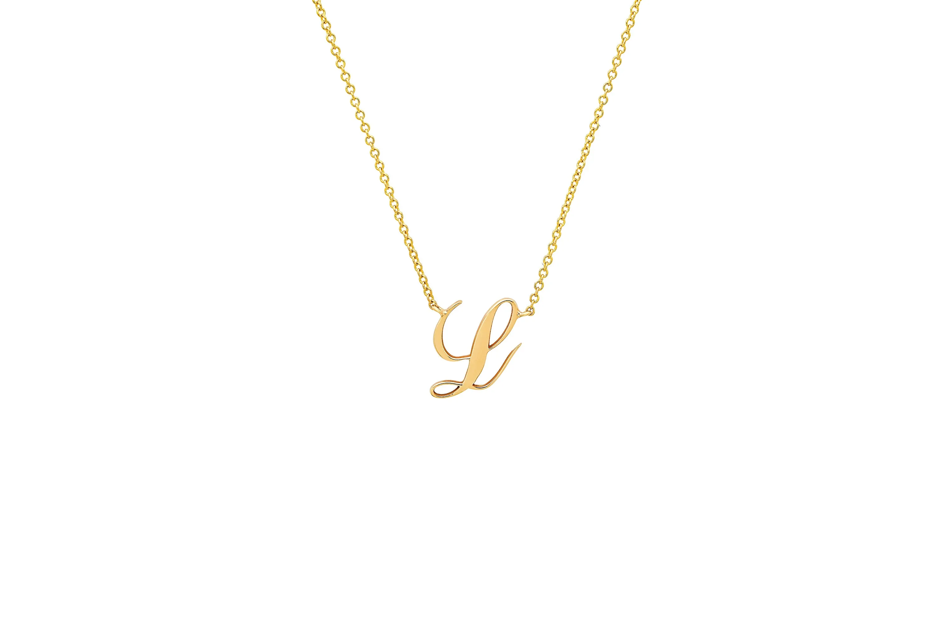 Mini Script Initial Necklace