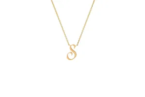Mini Script Initial Necklace