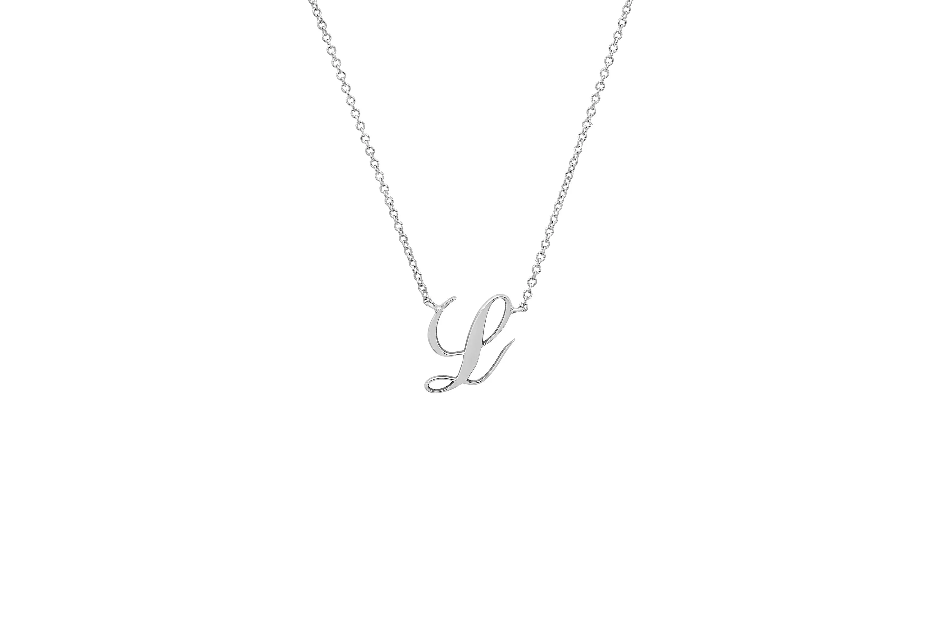 Mini Script Initial Necklace