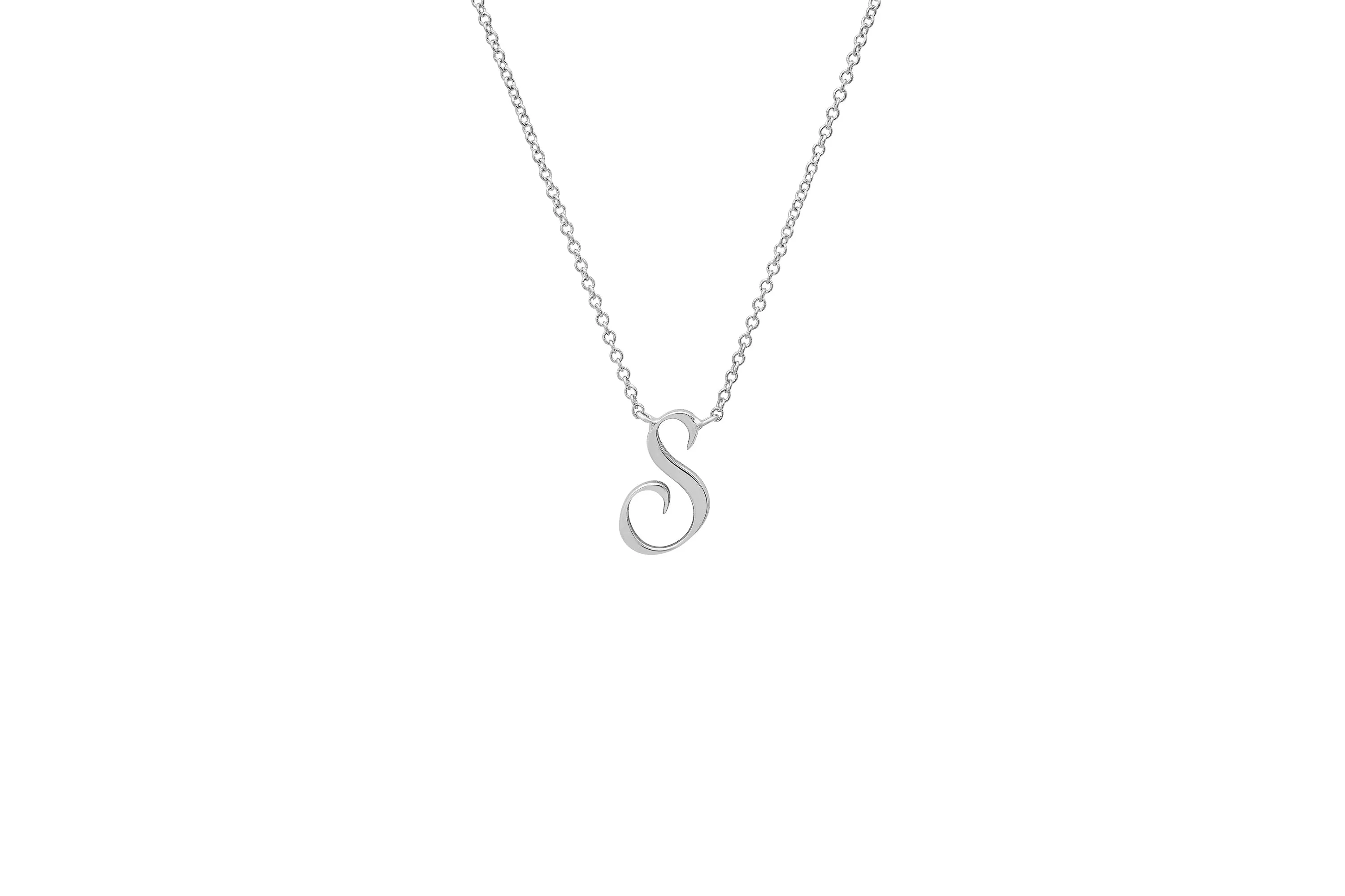 Mini Script Initial Necklace
