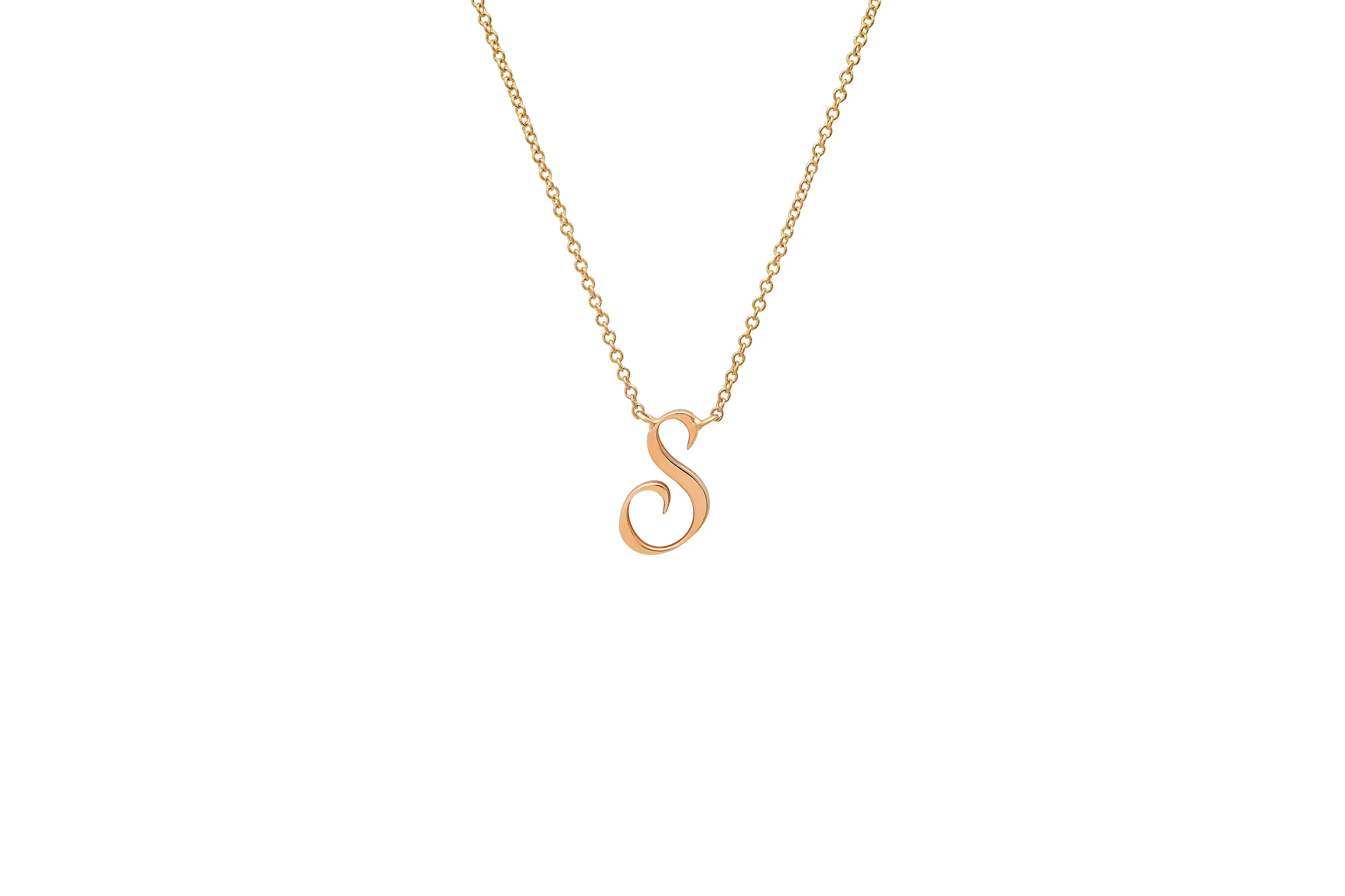 Mini Script Initial Necklace