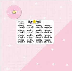 Mini Sheets - Functional Weekly Check In Script Planner Stickers