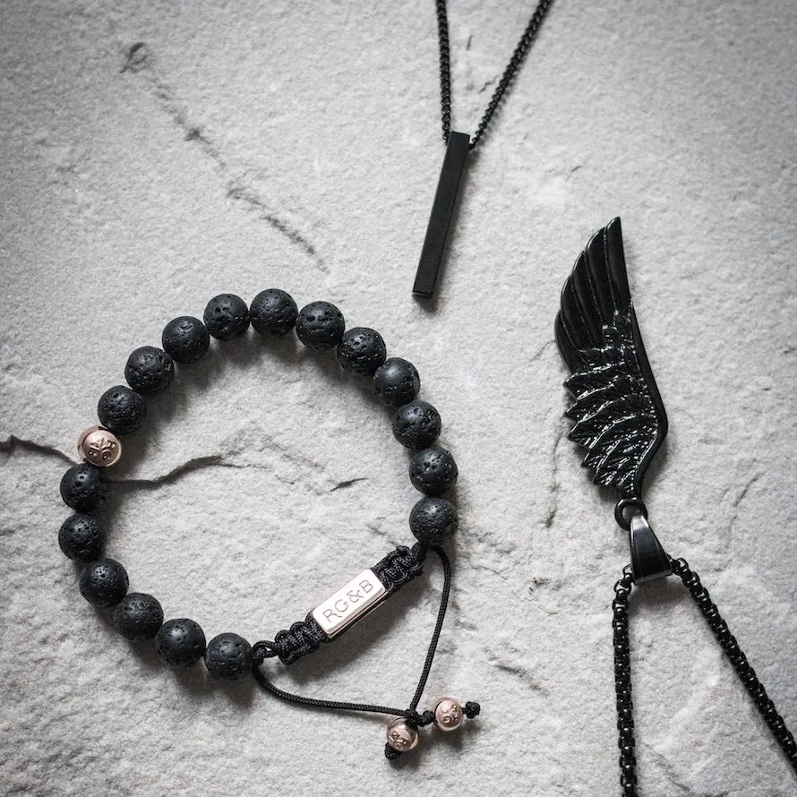 Minimal Bar Necklace (V2) All Black