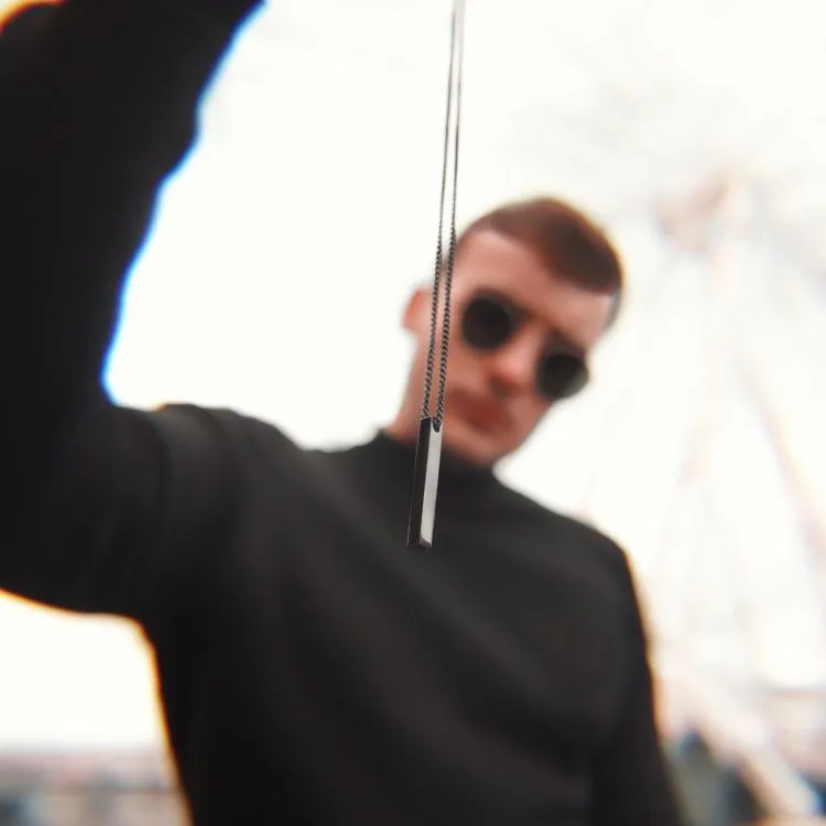 Minimal Bar Necklace (V2) All Black
