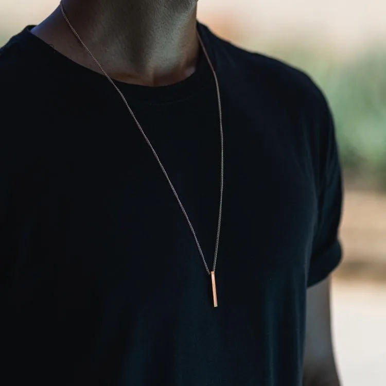 Minimal Bar Necklace (V2) Rose Gold