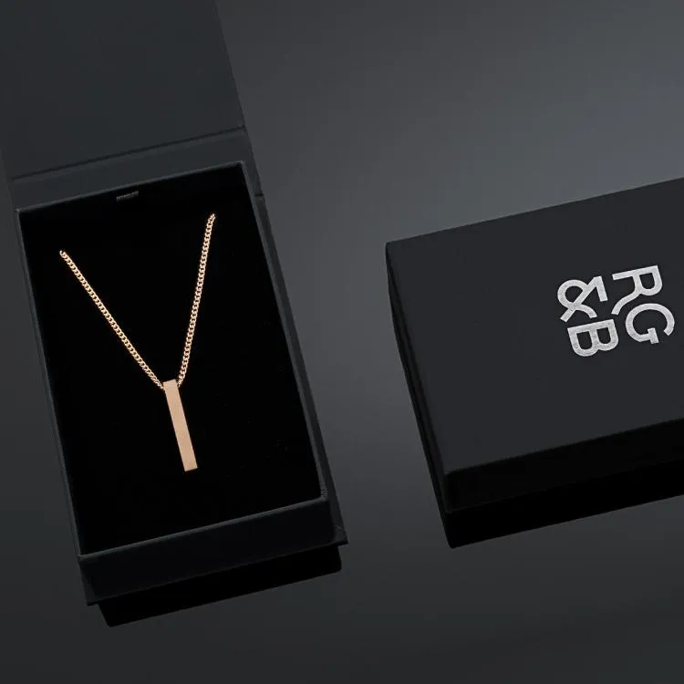 Minimal Bar Necklace (V2) Rose Gold