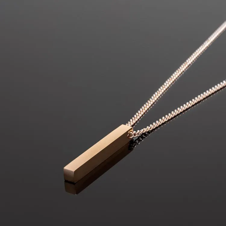 Minimal Bar Necklace (V2) Rose Gold