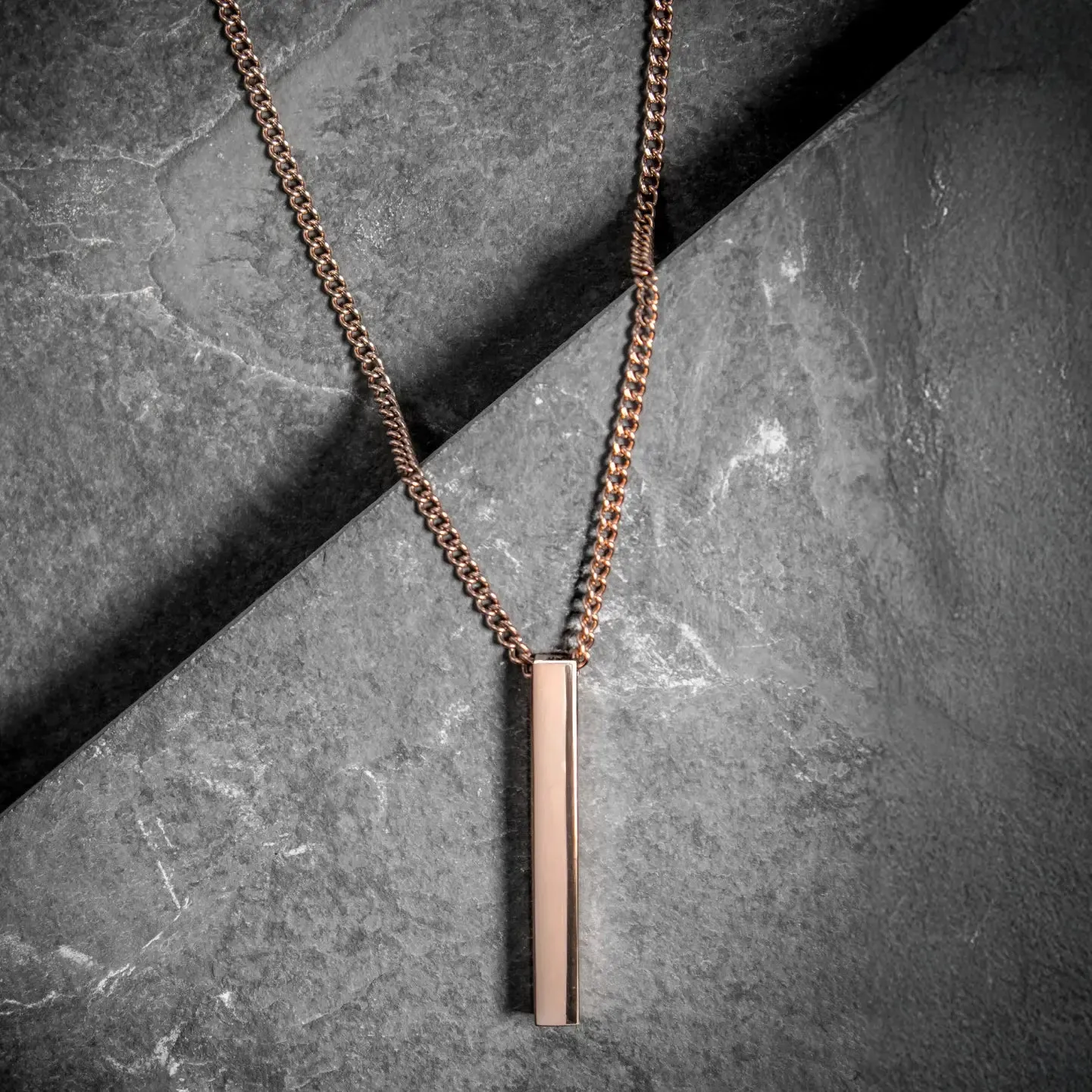 Minimal Bar Necklace (V2) Rose Gold