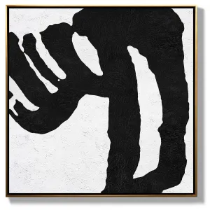 Minimal Black and White Painting MN115A