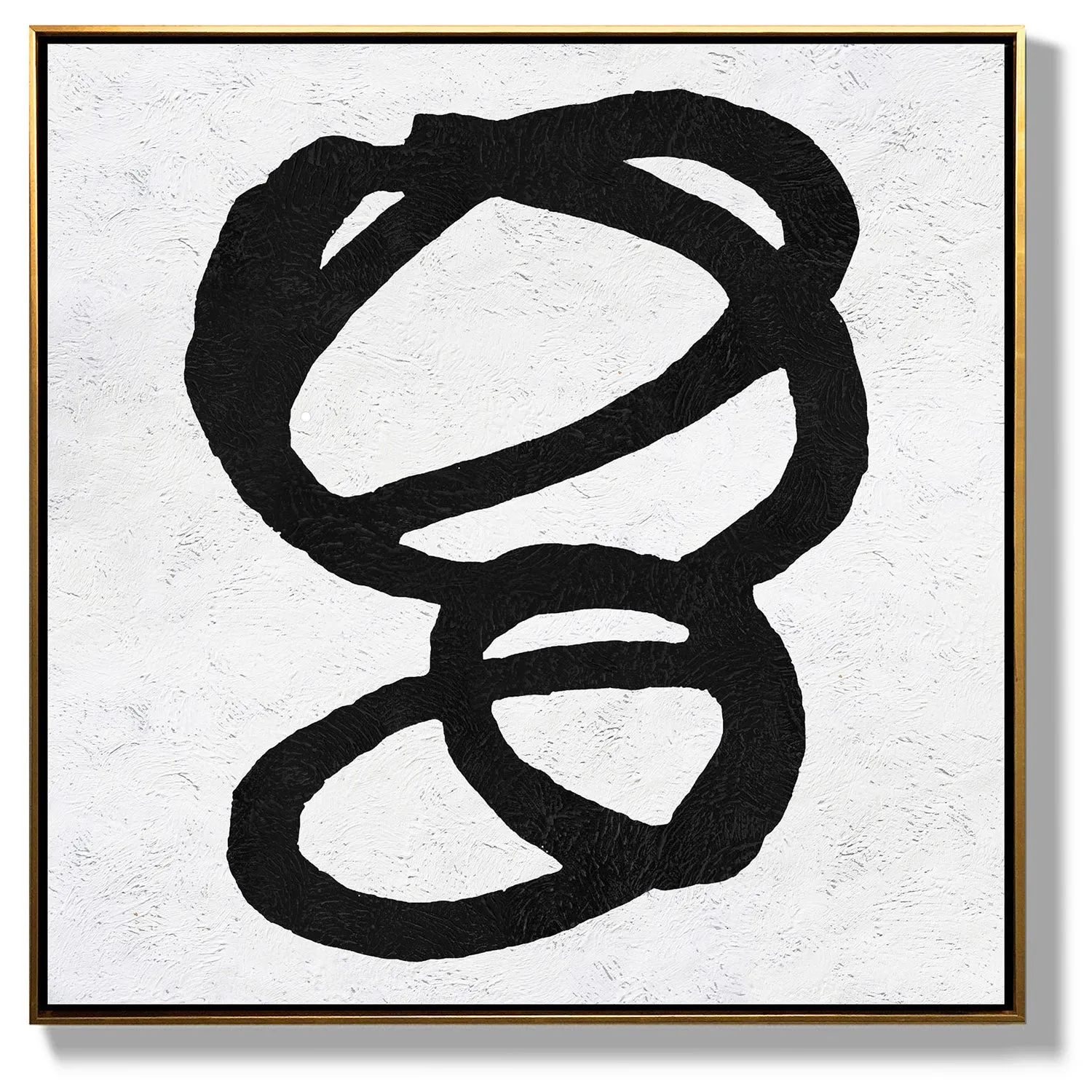 Minimal Black and White Painting MN140A