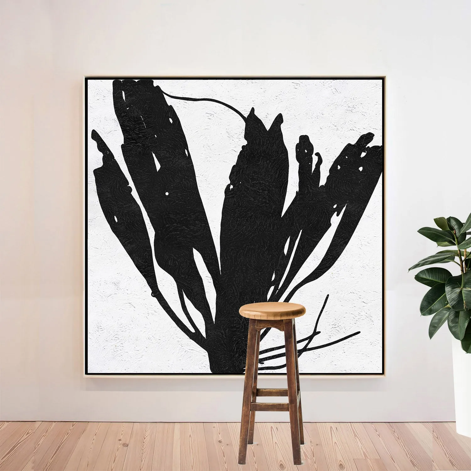 Minimal Black and White Painting MN9A