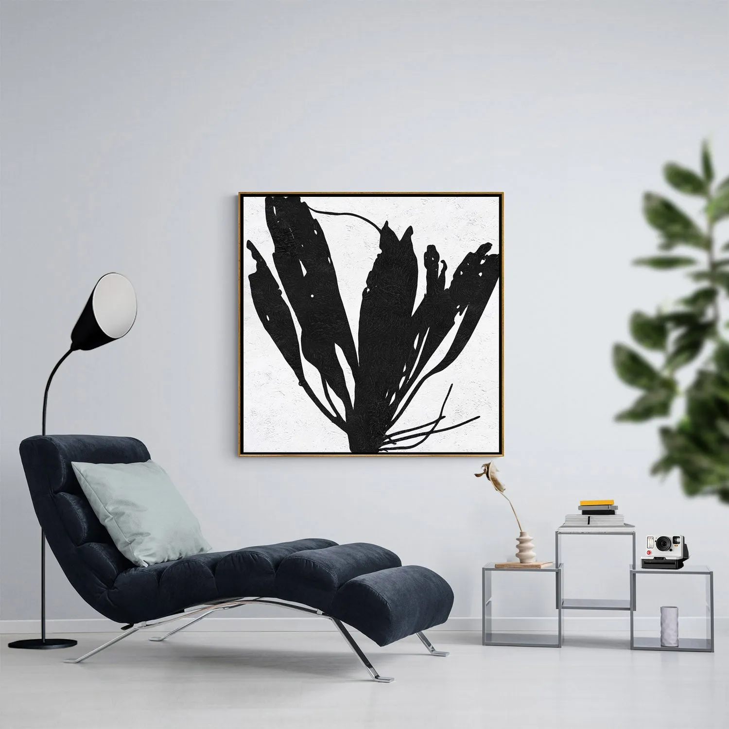 Minimal Black and White Painting MN9A
