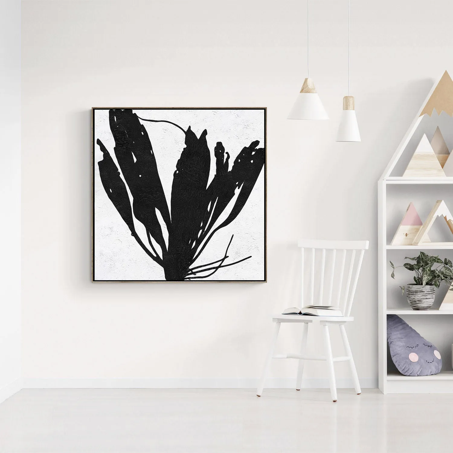 Minimal Black and White Painting MN9A