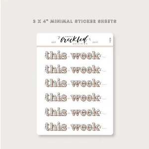 Minimal Bold "This Week" Text Stickers