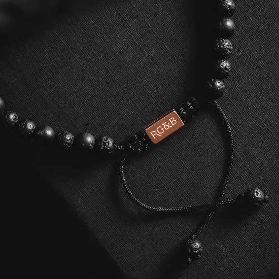 Minimal Collection - 4mm Lava Stone Bead Bracelet