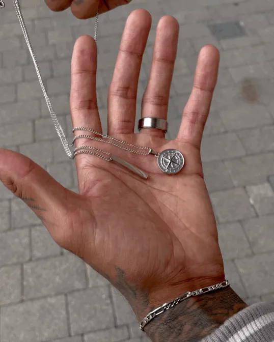 Minimal Compass Necklace