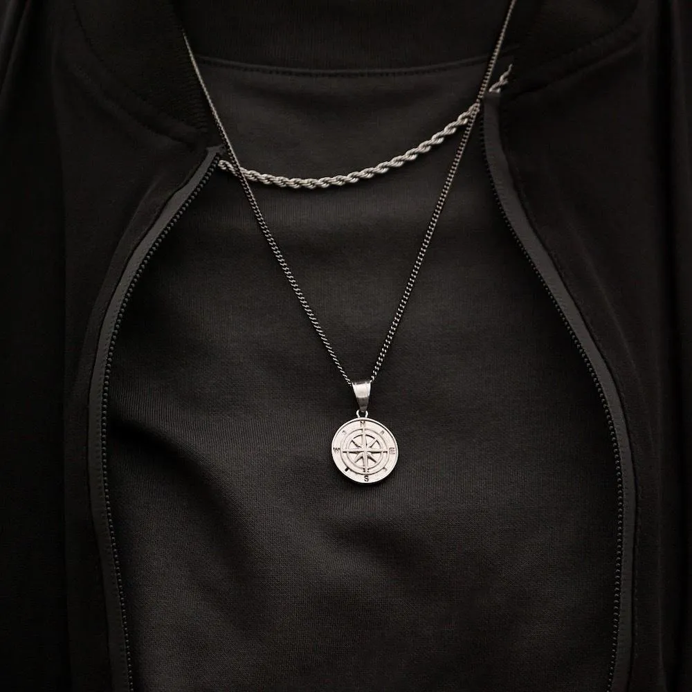 Minimal Compass Necklace