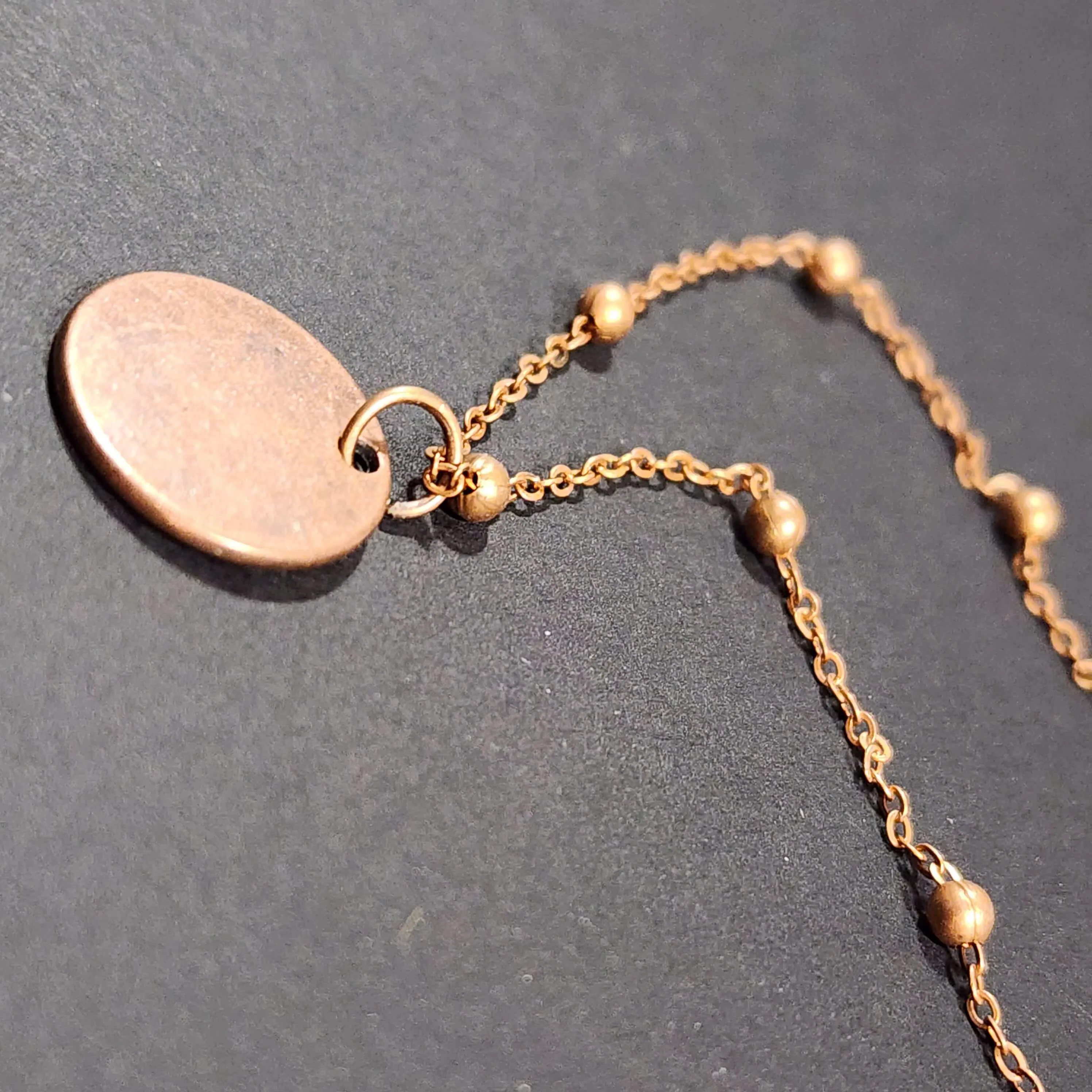 Minimal Copper Disc Necklace