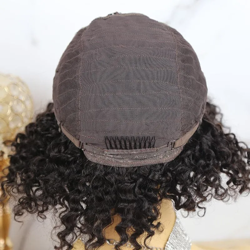 Minimal Leave Out Curly Bob U Part/V Part Wig