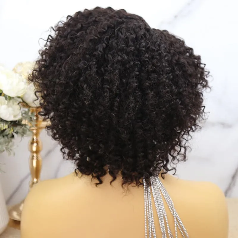 Minimal Leave Out Curly Bob U Part/V Part Wig