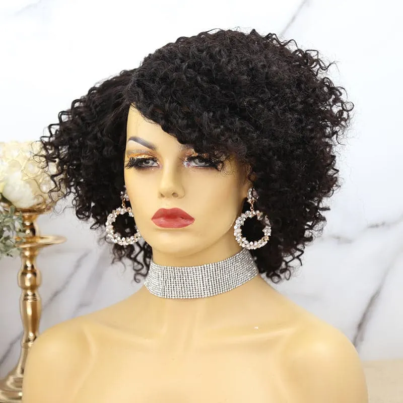 Minimal Leave Out Curly Bob U Part/V Part Wig