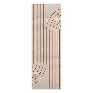 Minimal Line Curvature Coral 2 Yoga Towel