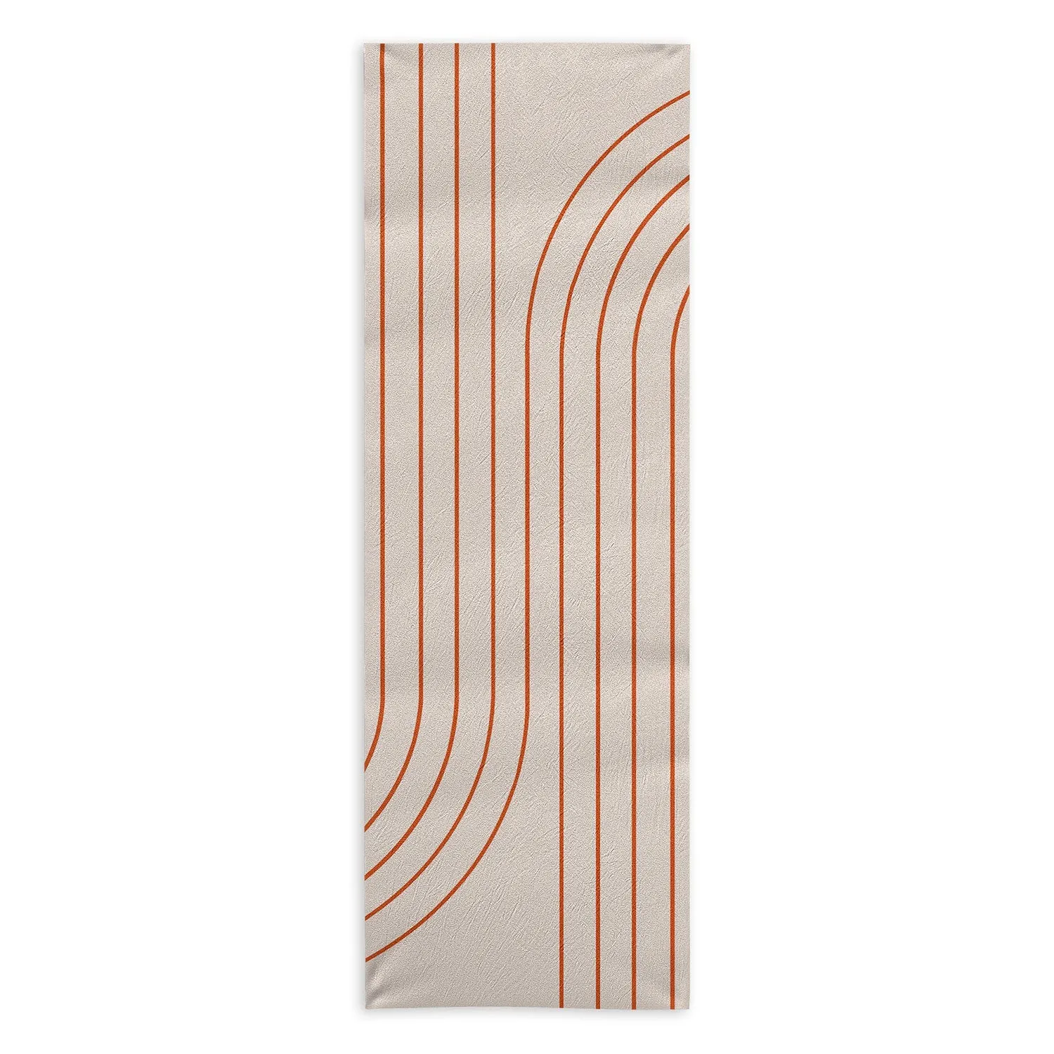 Minimal Line Curvature Coral 2 Yoga Towel