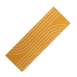 Minimal Line Curvature Gold Yoga Mat