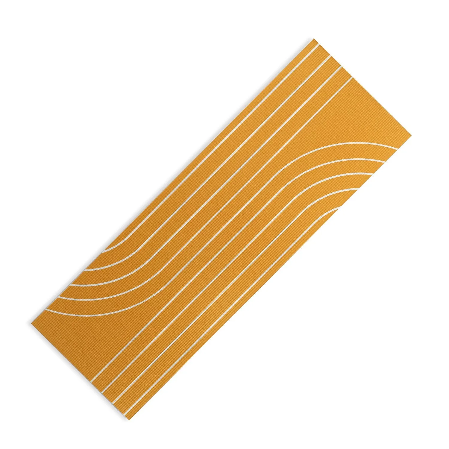Minimal Line Curvature Gold Yoga Mat